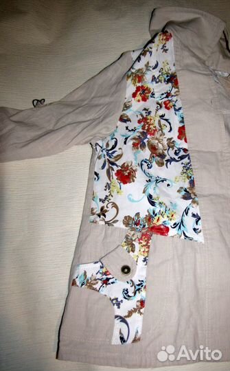 Лёгкий льнян0й женский пиджак; 54раз