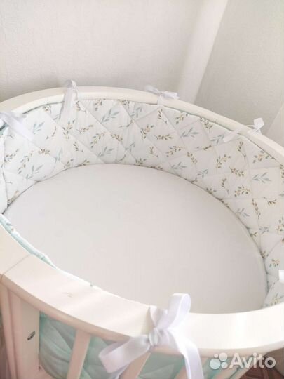 Бортики в кроватку тонкие стёганые