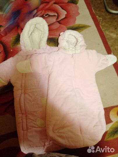 Конверт на выписку для девочки зима осень