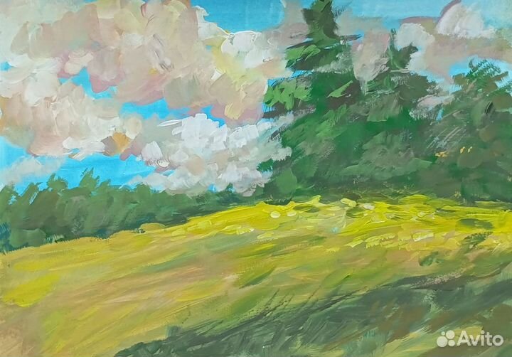 Картина пейзаж закат