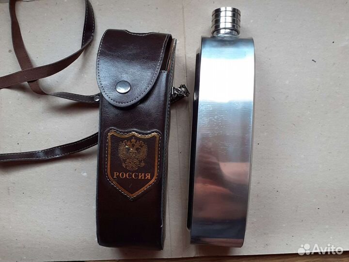 Фляга походная, нержавейка 0,5л