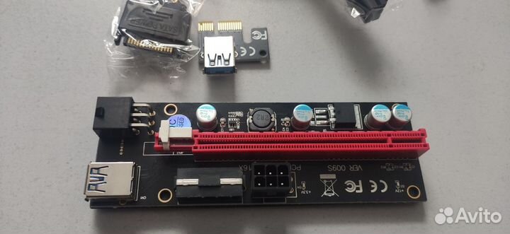 Райзер универсальный VER009S 6-pin molex и SATA