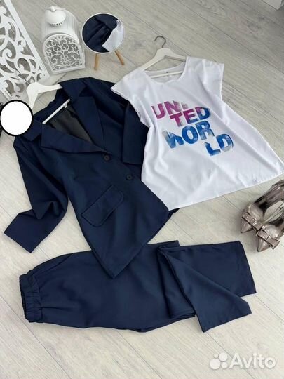 Костюм тройка 50-60р, 2 цвета