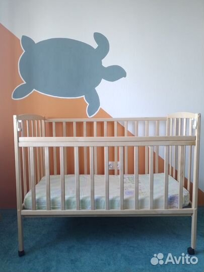 Детская кроватка + матрас + бортики+одеяло+подушка