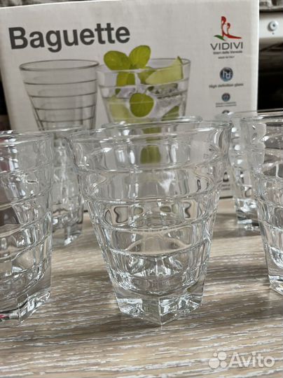 Набор стаканов Vidivi Baguette 6 шт. новый