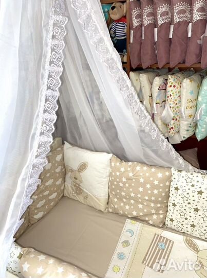 Бортики в кроватку новые