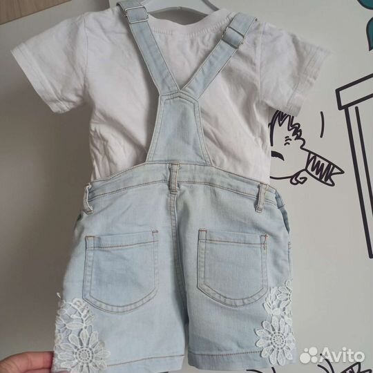 Джинсовый комбинезон для девочки 110