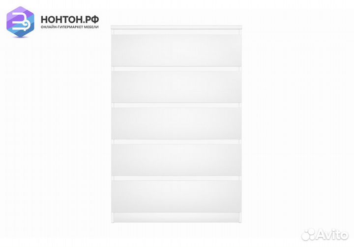 Комод Мальта 5 ящиков белый