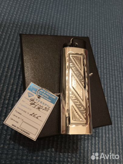 Серебряная зажигалка Кубачи 875-й пробы