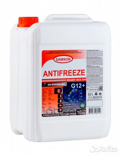 Samson EU-Standard G12+ 10KG антифриз красный