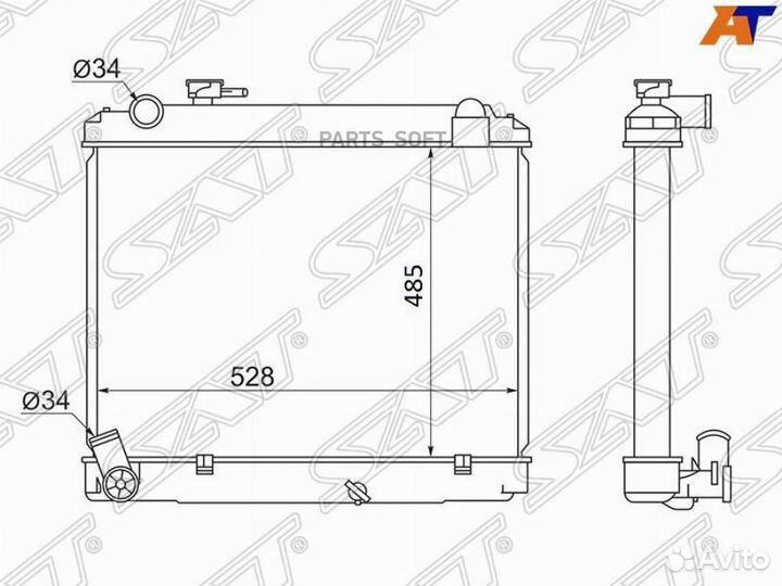 Радиатор Toyota Dyna 95-99 / ToyoAce 95-99