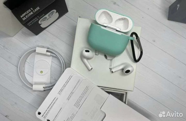 Airpods 3 Premium гарантия 1 год +чехол+ доставка