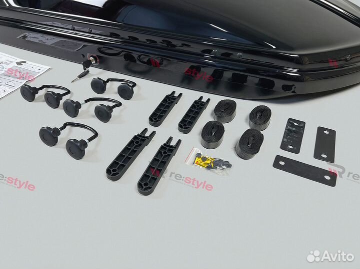 Бокс на крышу серия Cobra 390л Черный