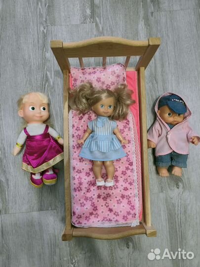 Кукла, пупс, кроватка игрушки для девочки