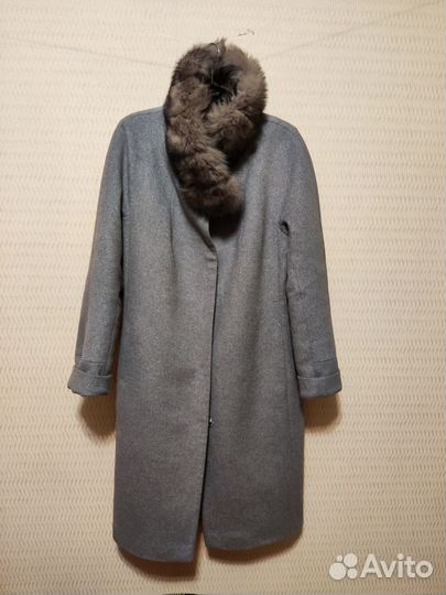 Пальто женское зимнее 46 48 с мехом