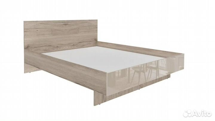 Кровать Лациа 1.6 м дуб санремо / крем бежевый