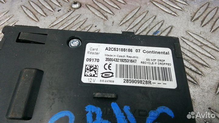 Замок зажигания 285909828R Renault Megane 3 (2009