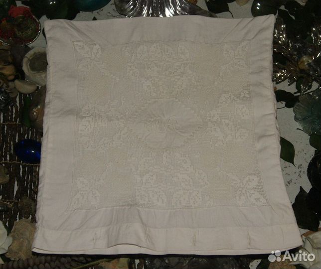 Старинная наволочка детская с монограммой до 1917г
