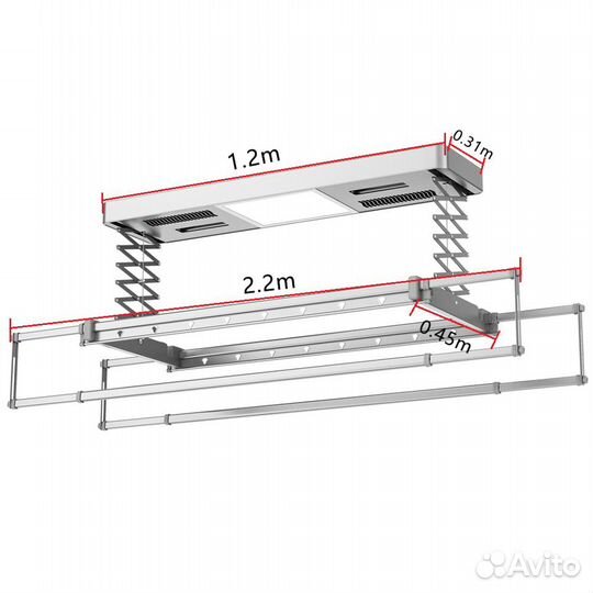 Сушилка для белья электрическая FOA-E03-1205axfhp