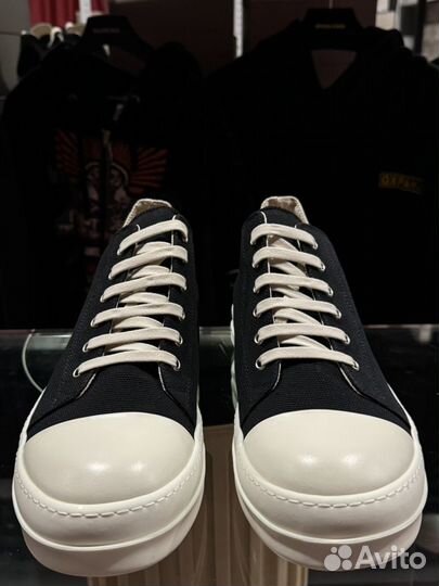 Rick Owens Drkshdw Ramones Canvas Low NEW