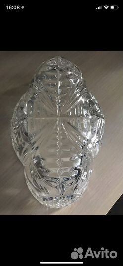 Хрустальный салатник большой новый