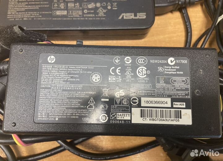 Блок питания для ноутбука asus, HP, Toshiba