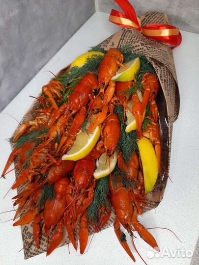 Букет из раков, морепродуктов