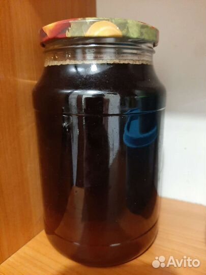 Банка с медом стеклянная 1л