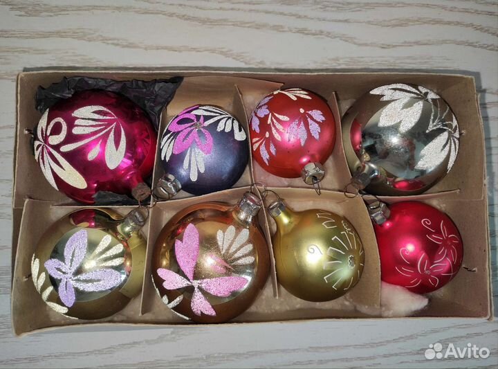Набор ёлочных шаров СССР