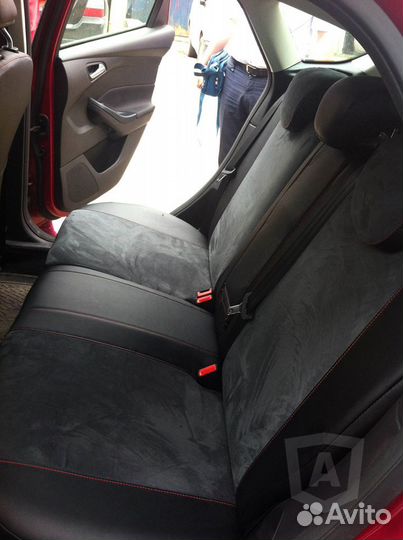 Чехлы на Ford Focus (2 и 3 поколение) (экокожа+аль