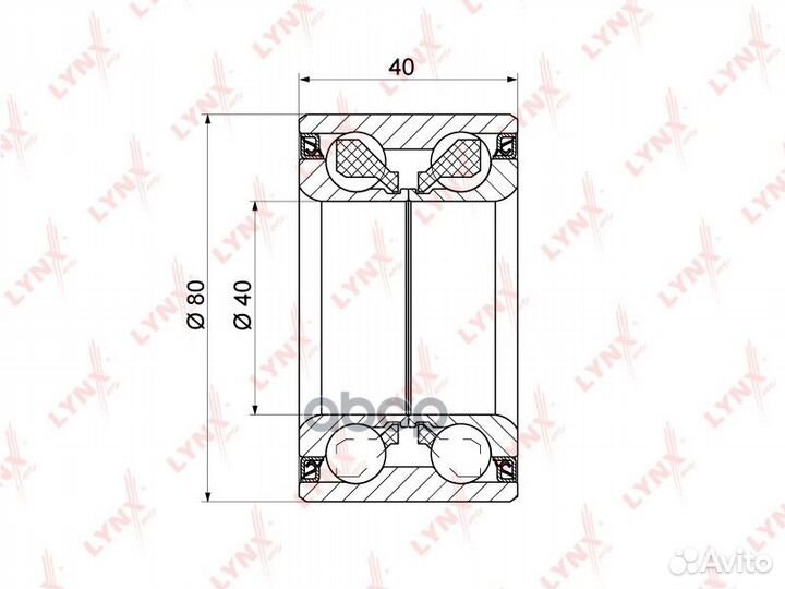 Подшипник ступ.mitsubishi lancer IX/outlander 0