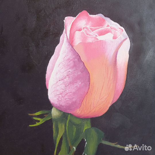 Картина маслом розы