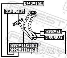 Рычаг правый nissan X-trail T32, qashqai II, RE