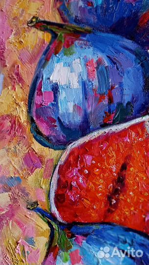 Картина маслом с инжиром