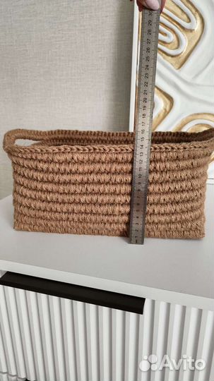 Джутовая корзина 20*30см