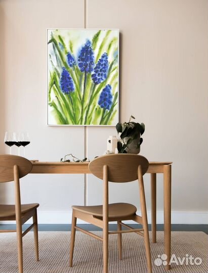 Картина акварелью цветы 