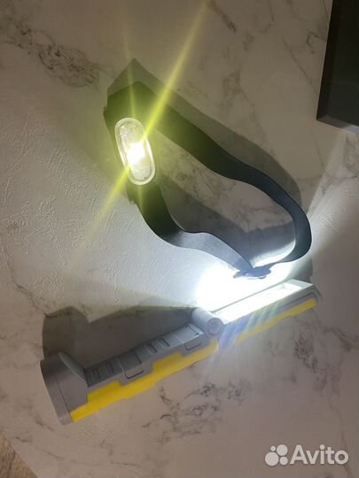 Два фонаря ручной и налобный фонарь