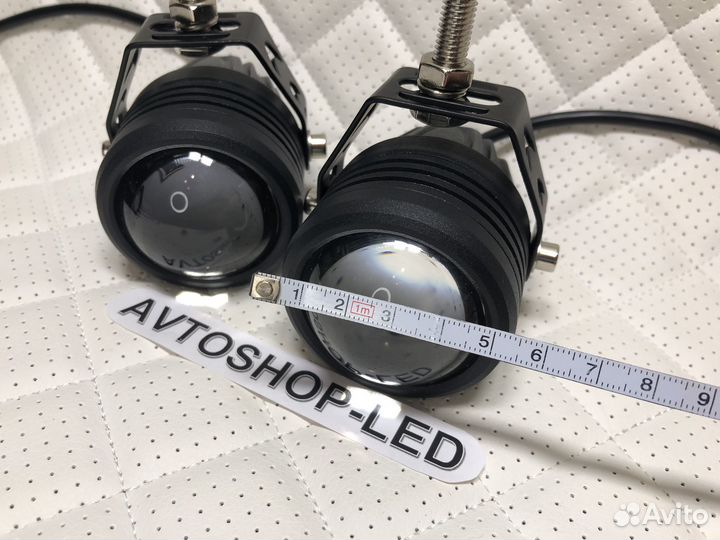 Фары LED Линзованные желтые белые