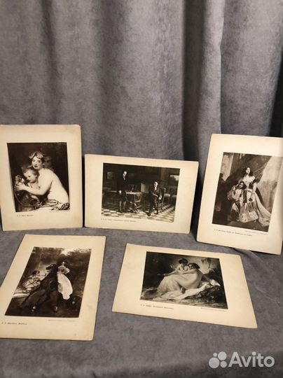 Старинный альбом фото-тинто-гравюры