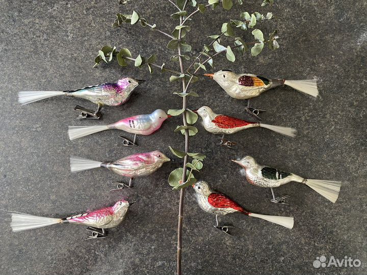 Советские елочные игрушки гдр птички