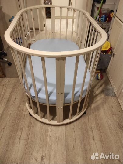 Кроватка трансформер 5в1 с матрасом