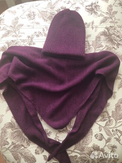 Женский набор шапка и косынка