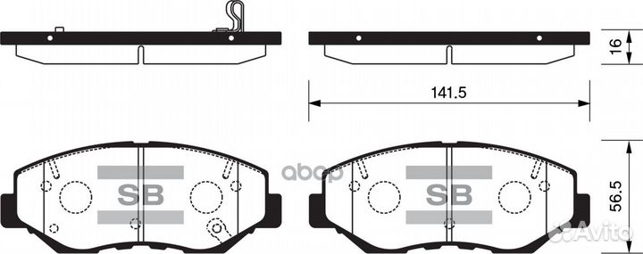 SP1237SNS 572480B колодки дисковые п Honda Ac