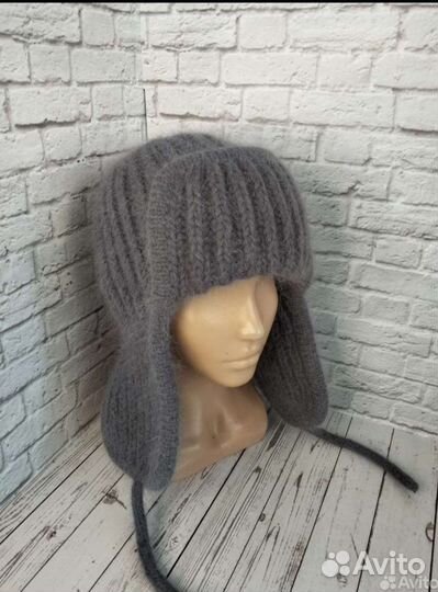 Шапка ушанка пух норки