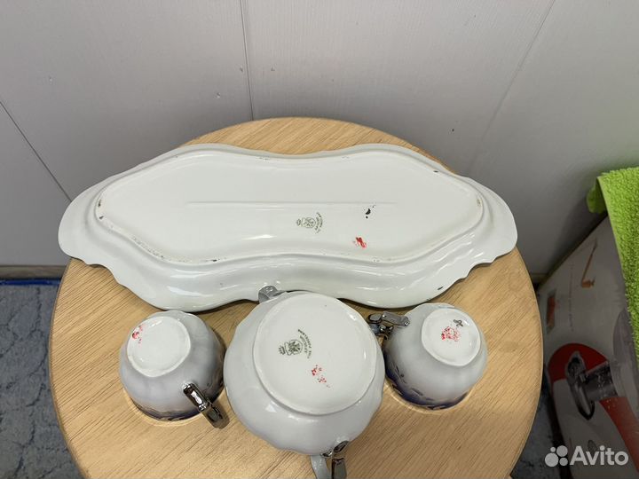 Набор кофейных чашек сахарница блюдо