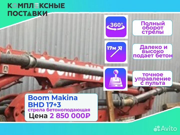 Boom Makina BHD 17+3м бетономешалка и стрела