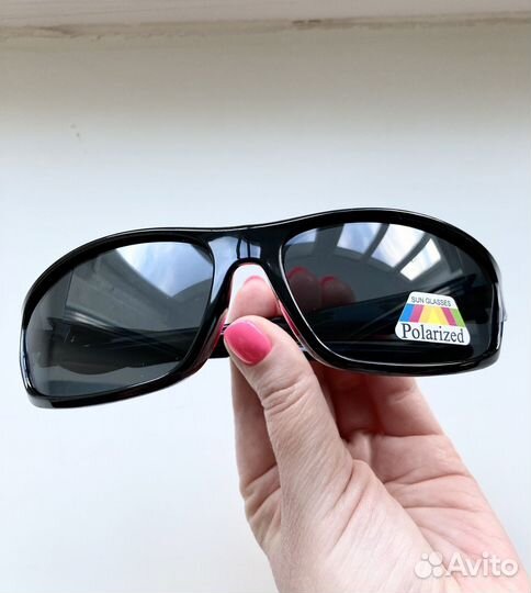 Спортивные очки поляризационные чëрно-красные