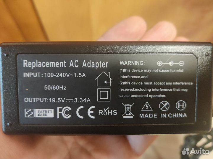 Блок питания ноутбука Dell 19.5V 3.34A (7.4x5.0)