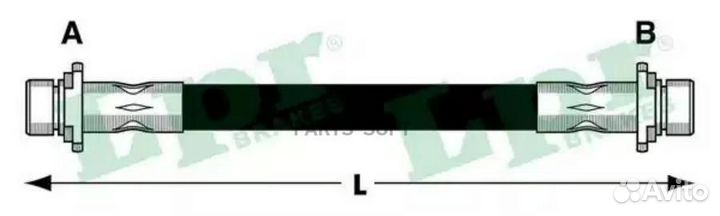 LPR 6T47914 Шланг тормозной toyota corolla 92-02 з