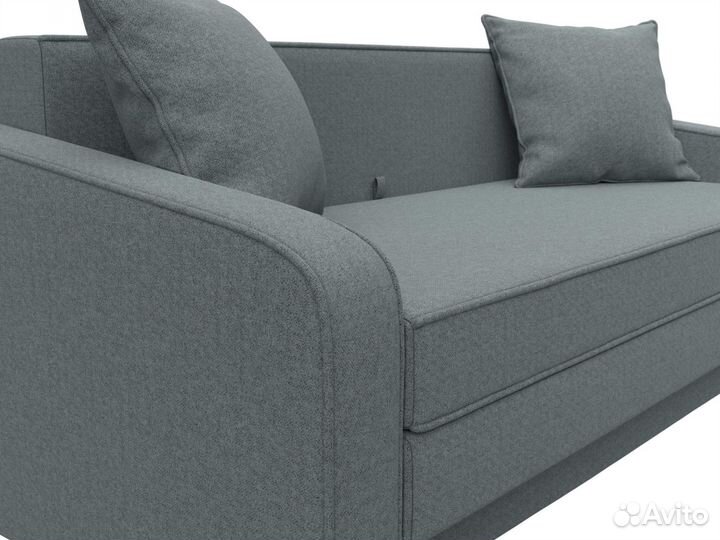 Диван прямой Лига-013, рогожка, амур серый. Москва